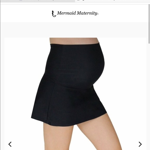 Mermaid Maternity fold over panel swim skirt - Picture 1 of 5